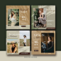 Fashion nature banner social media post template collection
