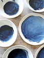 IN STOCK porcelain large dish/bowl modern deep door mbartstudios, $35.00: 