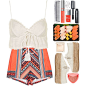 A fashion look from July 2017 featuring bralette tops, orange shorts and platform sneakers. Browse and shop related looks.