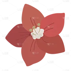 扁平-植物元素贴纸-SVG-花卉