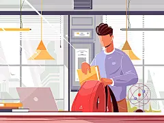 超明快！10款矢量插画设计灵感 - 优优教程网 - 自学就上优优网 - UiiiUiii.com : 插画师fritsler_anton的一组工作和生活主题插画，作品多数采用丰富且大胆的配色形式展开的创作，将生活的一些情趣定格与插画中。作者主页—dribbble