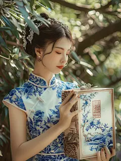 AI人像旗袍古风美女