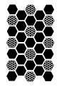 Hexagon honey comb pattern stencil
