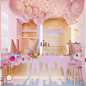 Interior design for an ice cream shop