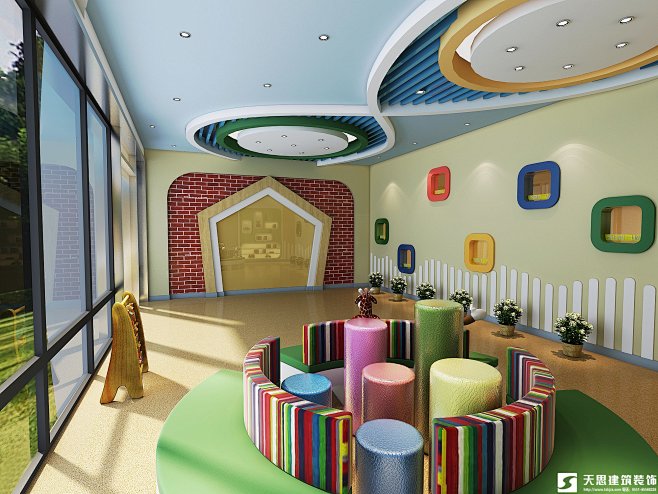 文一幼儿园大厅效果展示