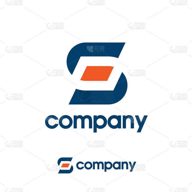 字母 S 徽标图标设计模板元素, 字母 Sp 徽标向量