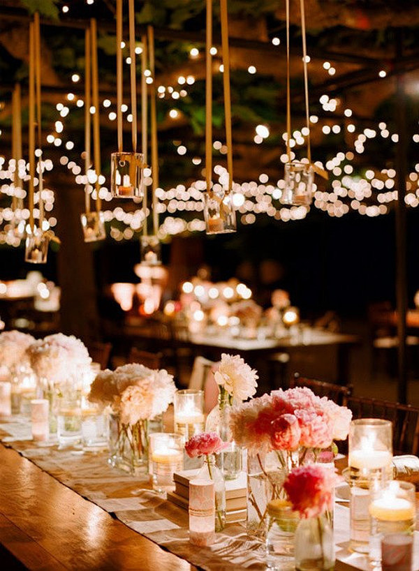 完美婚礼--精致餐桌，花艺发挥到极致，犹...