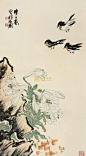 陈子奋花鸟画作品