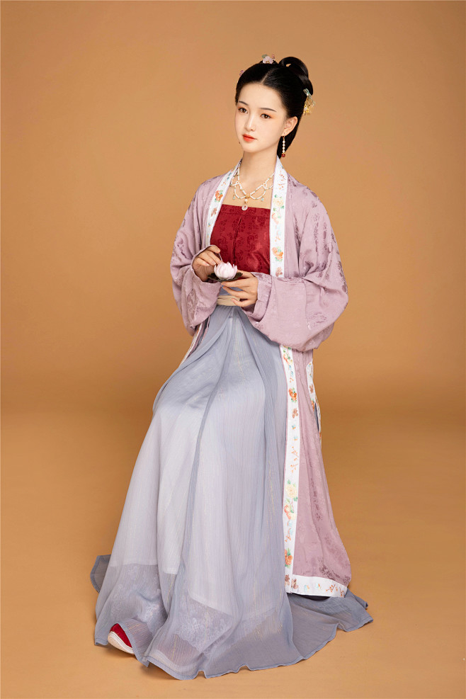 秋意阑珊 宋制褙子吊带绣花葫芦提花汉服女装原创设计【楠歌馆】-淘宝