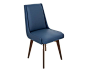 Kensington Dining Chair in Faux Navy Leather