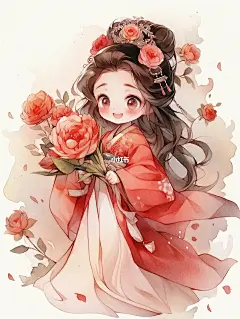 古风立绘十二花神之玫瑰花