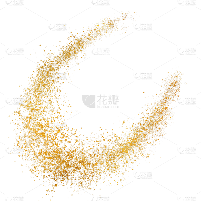创意金色金箔闪粉元素2