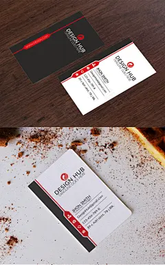 简洁竖版名片模板
