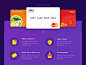 UI cards, illustrations