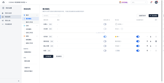 属性配置 - 需求 - 项目协同 - C...