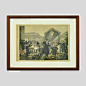 【vintage老旧货】法国19世纪古董报纸手工实木框装饰画T3A-淘宝网