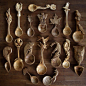 木之艺，匠之心。艺术家Giles Newman用传统手工具创作出带有大自然温度的木头汤匙。
