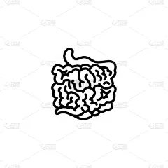 蜘蛛网,白色,黑色,线图标,小肠,健康保健,现代,小的,证章