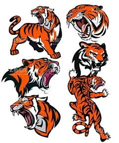 动感老虎插画  - 源文件下载【酷图网】老虎,老虎插画,手绘老虎,老虎logo,老虎图标,猛虎,老虎图案,虎头,虎头logo,老虎纹身,老虎矢量插画,老虎矢量素材,