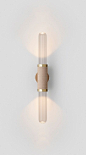 Scandal-Wall-Sconce-Short-Clear-Fluted-Glass-Brass - Articolo