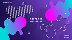 创意几何科幻霓虹梦幻科技水彩登录页BANNER插画AI矢量设计素材 (533)