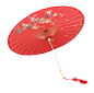 中国古风油纸伞卡通手绘油纸伞雨伞