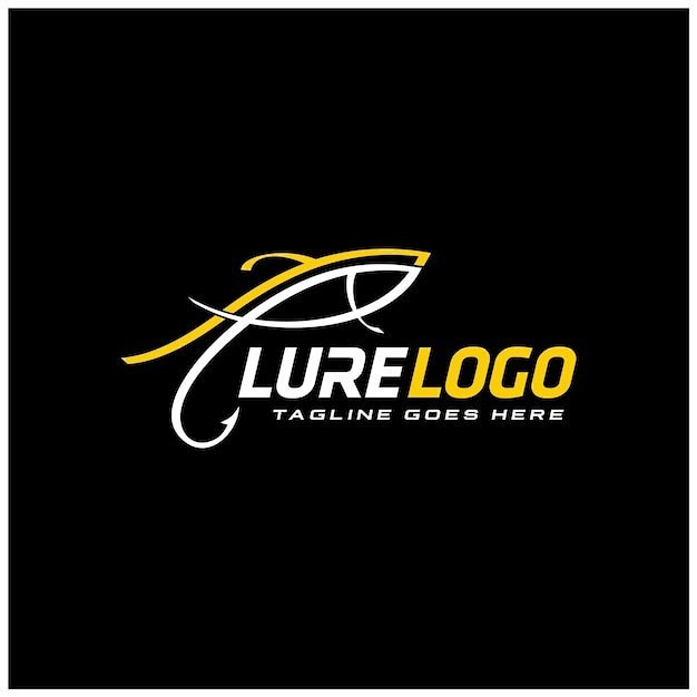 钓鱼垂钓鱼钩标志logo矢量图设计素材