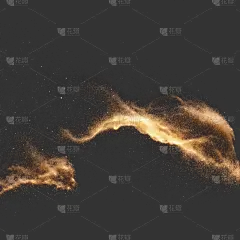 特效系列写实感金色飞散粉尘粒子烟雾元素（td)