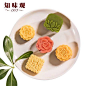 知味观绿豆糕盒装杭州特产桂花绿豆饼糕点好吃的传统美食抹茶零食