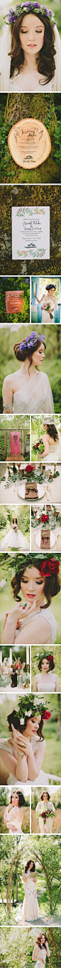 #婚礼灵感# 童话风格的婚礼灵感秀--各种美丽花冠，华丽的纸品设计 http://t.cn/z8DyqK8 (共14张图片) 收集于@最佳婚礼灵感