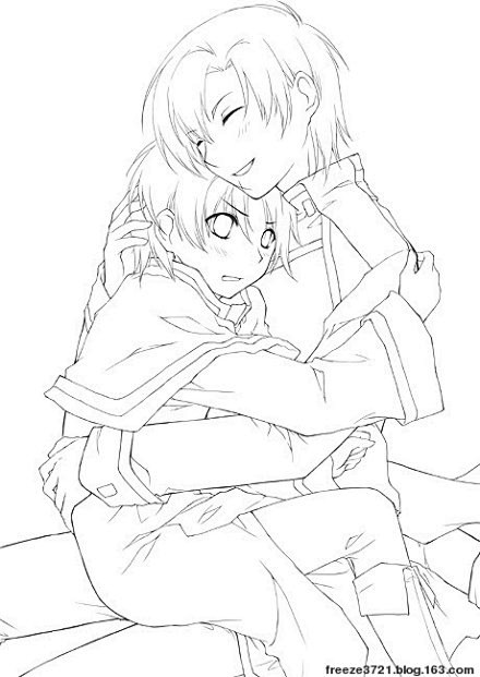 手绘参考拥抱拥抱是一个贴心的动作转需