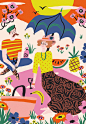 #给你颜色# Marijke Buurlage，自由插画师，26岁，现居荷兰。作品主要集中于杂志插图、儿童绘本、书籍封面、海报等。她的作品多色彩明亮欢快有趣，且充满女性特质。最喜欢的创作对象是动物和植物。behance地址：O网页链接