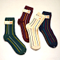 原宿风撞色女中统堆堆袜 很特别的竖条纹配色 全棉袜子 女-淘宝网