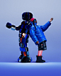 Photo by Moncler on October 14, 2023. May be pop art of 1 person, lego and text.