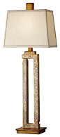 Crackled Cream Lamp - contemporary - table lamps - Chachkies