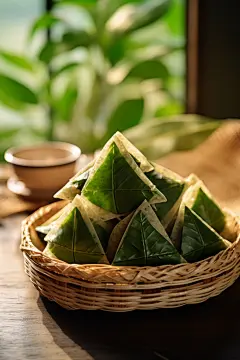 包粽子芦苇叶粽子图片摄影图