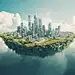 Floating civilization in the sky