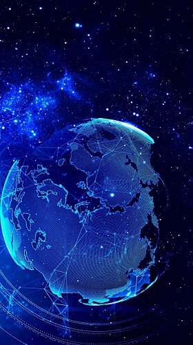 科幻星空科技H5背景
