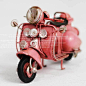 【图】网友推荐单品：铁皮小绵羊踏板摩托车模型 粉色铁皮摩托车模型 咖啡馆家居装饰亥 