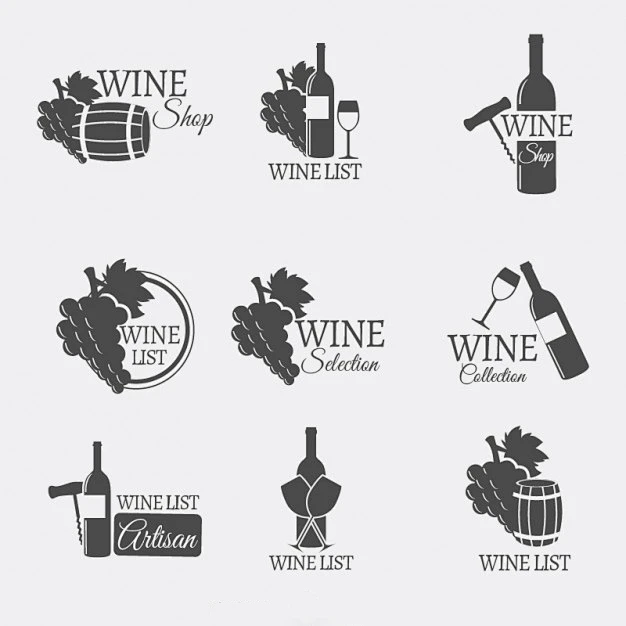 葡萄酒logo标志矢量图素材-花瓣网