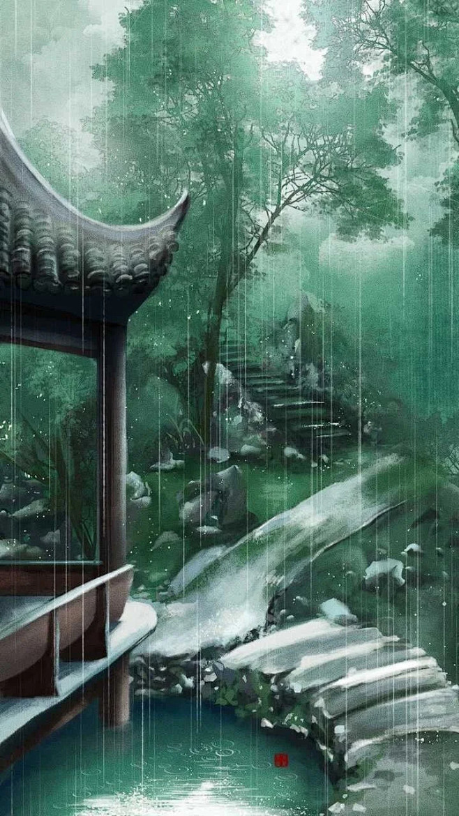小楼春雨
画师：画画的云淡风轻