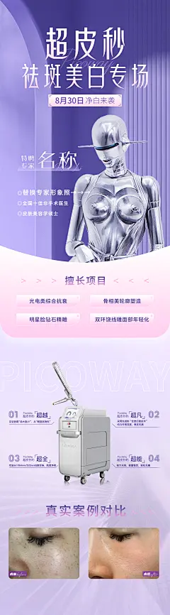 超皮秒祛斑美白宣传海报-源文件
