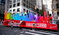 Smirnoff’s float paid homage to New York with colorful cutouts that resembled the city skyline. Drag queen Alyssa Edwards led the float dressed as Lady Liberty. The brand partnered with BMF to design the float.