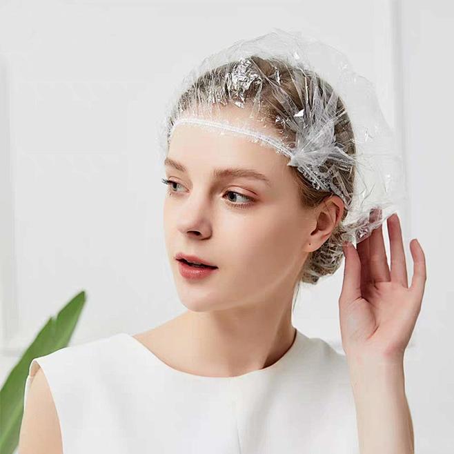 100Pcs Shower Cap Disposable, Large&Thick Waterproof Shower Cap for Women and man