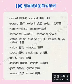100组易混淆的英语单词08