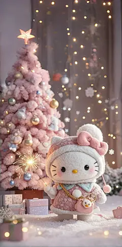hellokitty手机壁纸｜粉色系和圣诞最搭 - 小红书