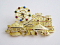 Rare AJC Circus Brooch With Articulating Ferris Wheel With image 1