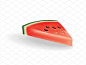 Watermelon natural sweet food. Icon