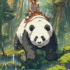 冒险家们的坐骑·熊猫来了 | 奇妙幻想插画