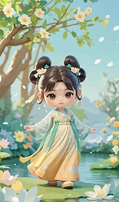 古典胖女孩矢量图形插画元素